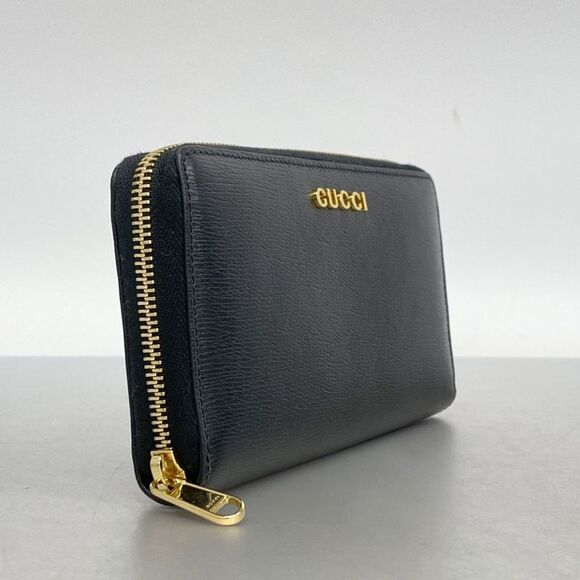Gucci Zip Around Black Leather Wallet  (Pre-Owned) - Picture 3 of 10